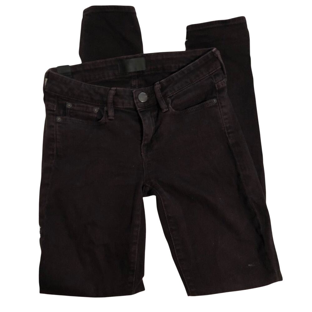 Vince Dylan Skinny Jeans Mulberry Wash Womens 24 High Rise Burgundy Ankle Denim